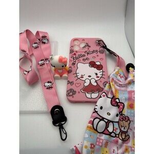 Hello Kitty iPhone Case Lanyard & Charm Set iPhone 13 Pro Max￼